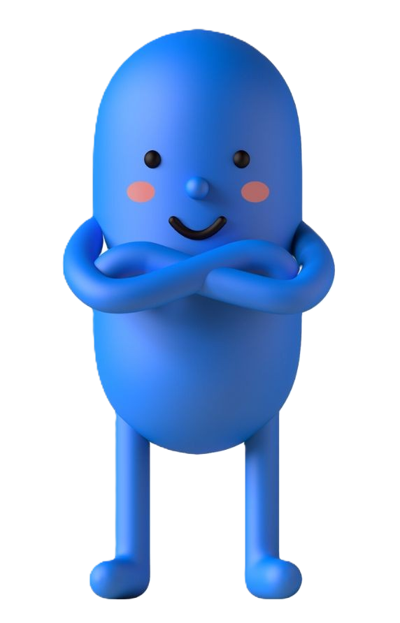 AiBlue character for Budduns AI-ready business solutions